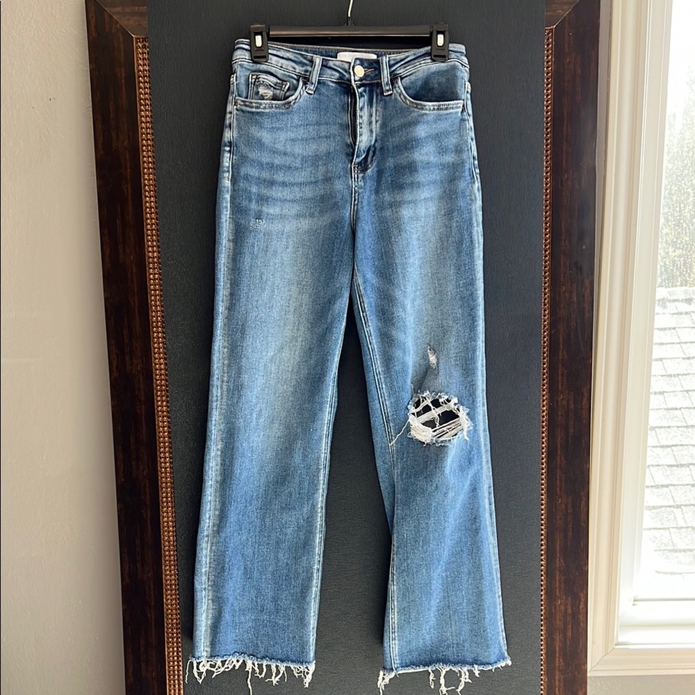 Distressed Blue Jeans